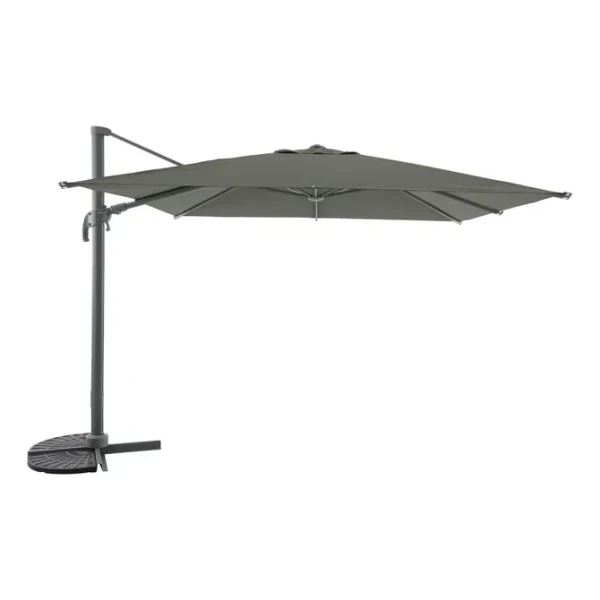 Parasol ogrodowy na wysięgniku kwadratowy 3x3 m Melhia z tkaniną olefin, Laurel Green zielony - Hesperide