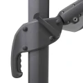 Parasol ogrodowy na wysięgniku kwadratowy 3x3 m Melhia z tkaniną olefin, Graphite - Hesperide
