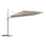 Parasol ogrodowy na wysięgniku prostokątny 4x3 m Melhia z tkaniną olefin, Linen Clay beżowy - Hesperide