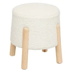 Low decorative stool with woven seat Verde - Bloomingville