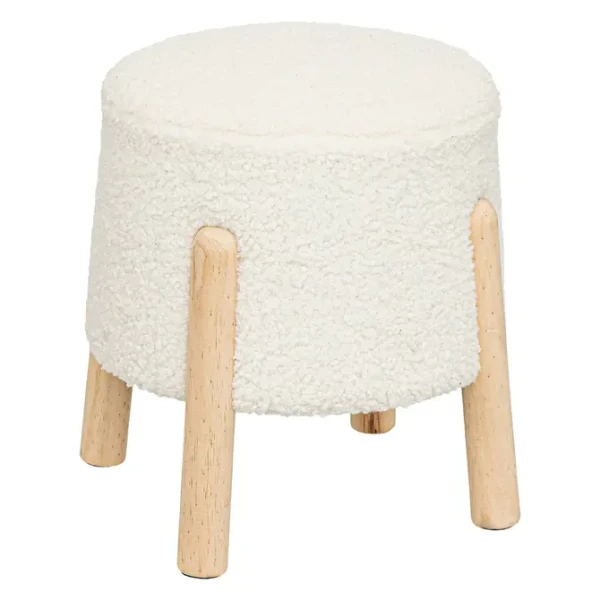 Low decorative stool with woven seat Verde - Bloomingville