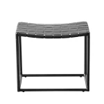 Stool with braided leather seat Soho - Muubs