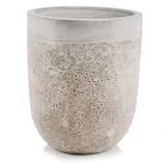 Donica ogrodowa ceramiczna wysoka szkliwiona biała 65 cm - Polnix