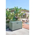 Skrzynia ogrodowa metalowa 510L, Edenio 130x60x78, zielona - Hesperide
