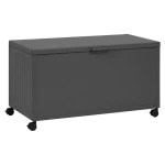 Skrzynia ogrodowa metalowa 670L, Edenio 141x72x78, szara - Hesperide