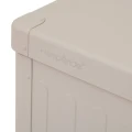 Skrzynia ogrodowa metalowa 670L, Edenio 141x72x78, beżowa - Hesperide