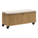 Skrzynia ogrodowa z siedziskiem drewniana 210L Lodgia 128x50x58 cm - Hesperide