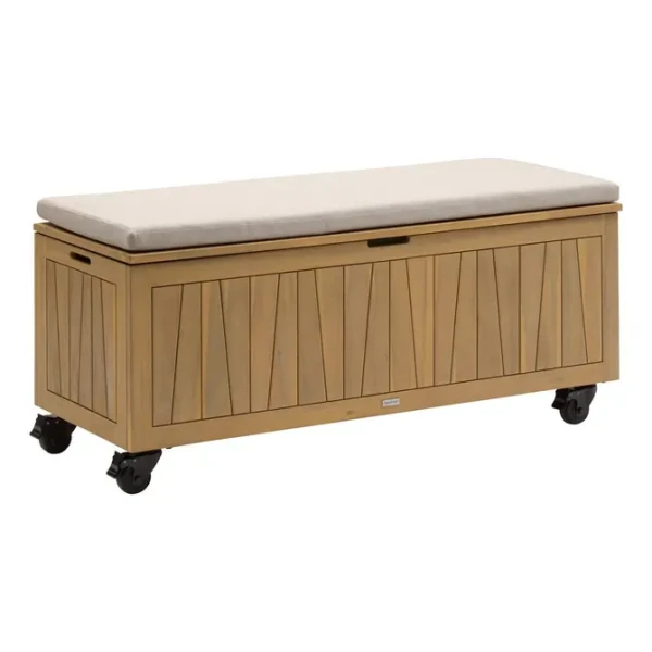Skrzynia ogrodowa z siedziskiem drewniana 210L Lodgia 128x50x58 cm - Hesperide