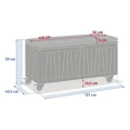 Skrzynia ogrodowa z siedziskiem drewniana 210L Lodgia 128x50x58 cm - Hesperide