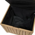 Skrzynia z siedziskiem na balkon drewniana 100L Lodgia 60x50x59 cm - Hesperide
