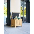 Skrzynia z siedziskiem na balkon drewniana 100L Lodgia 60x50x59 cm - Hesperide