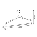 Wieszaki na ubrania welurowe 45 cm, 20 sztuk - 5five