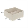 Organizer na ubrania do szafy 24,5x23,8cm Groomy 2 przegrody, beżowy - 5five