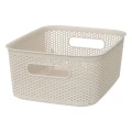 Kosz na półkę ażurowy 25.50x19.50x10.50, beżowy - 5five