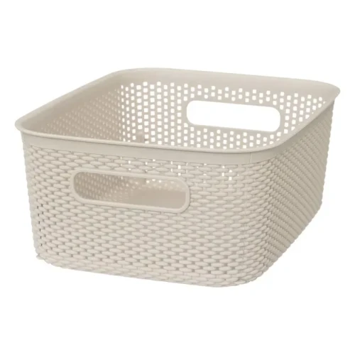 Kosz na półkę ażurowy 25.50x19.50x10.50, beżowy - 5five