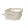 Kosz na półkę ażurowy 25.50x19.50x10.50, beżowy - 5five