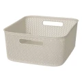 Kosz na półkę ażurowy 34x28x14, beżowy - 5five
