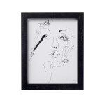 Plakat w czarnej ramce grafika twarz 25x20 - BLOOMINGVILLE