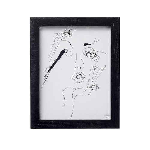 Plakat w czarnej ramce grafika twarz 25x20 BLOOMINGVILLE