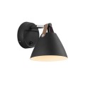 Czarna lampa ścienna kinkiet Strap 15 DESIGN FOR THE PEOPLE BY NORDLUX