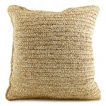 Naturalna poduszka dekoracyjna 40x40 z rafii Flores BAZAR BIZAR