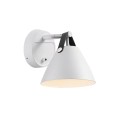 Biała lampa ścienna kinkiet Strap 15 DESIGN FOR THE PEOPLE BY NORDLUX z czarnym paskiem
