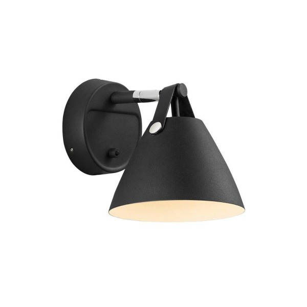 Czarna lampa ścienna kinkiet Strap 15 - DESIGN FOR THE PEOPLE BY NORDLUX
