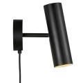 Minimalistyczna lampa ścienna Mib 6, czarna - DFTP by Nordlux