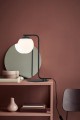 Elegancka lampa stołowa Grant czarna z białą szklaną kulą NORDLUX