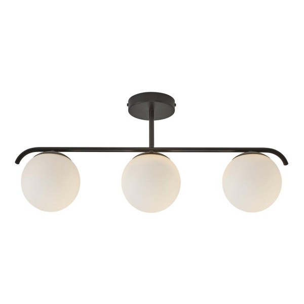 Lampa sufitowa Grant 3 szklane kule czarna NORDLUX