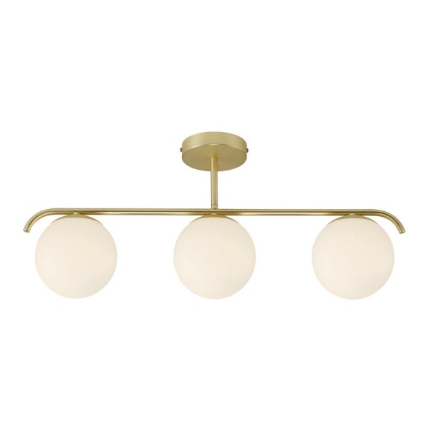 Lampa sufitowa Grant 3 szklane kule kolor mosiądzu NORDLUX