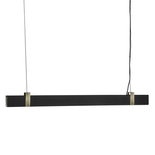 Czarna lampa sufitowa Lilt podłużna listwa NORDLUX