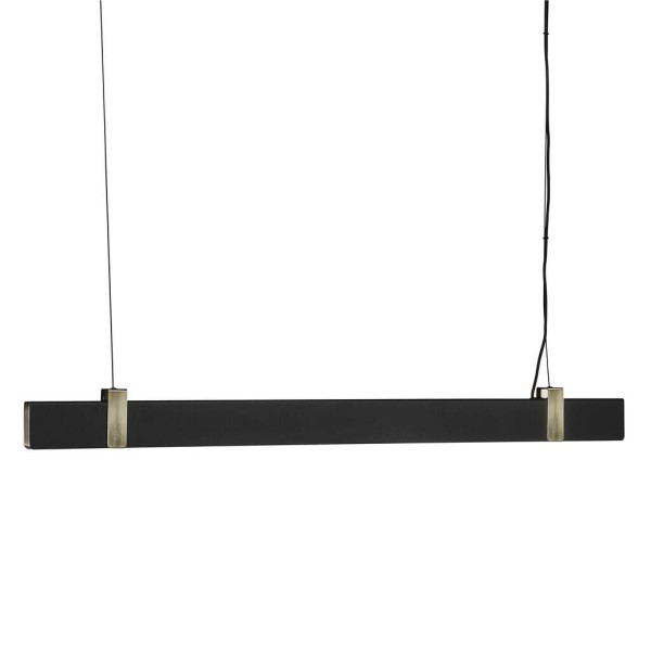 Czarna lampa sufitowa Lilt podłużna listwa - Nordlux