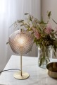 Szklana lampa stołowa lampka nocna Orbiform z dymionego szkła NORDLUX