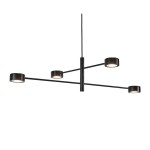 Czarna designerska lampa sufitowa Clyde 4 - Nordlux