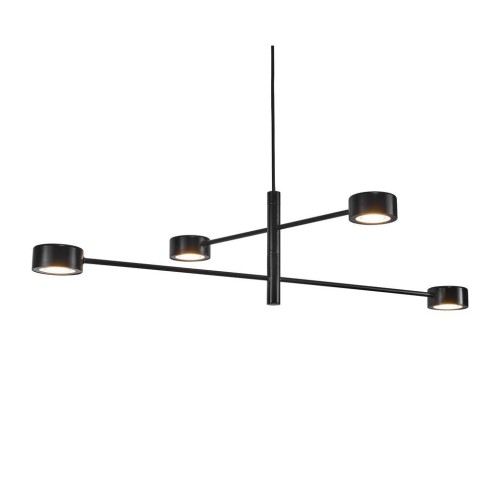 Czarna designerska lampa sufitowa Clyde 4 NORDLUX
