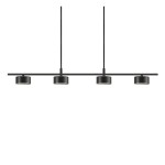 Czarna nowoczesna lampa sufitowa Clyde 4-głowicowa - Nordlux