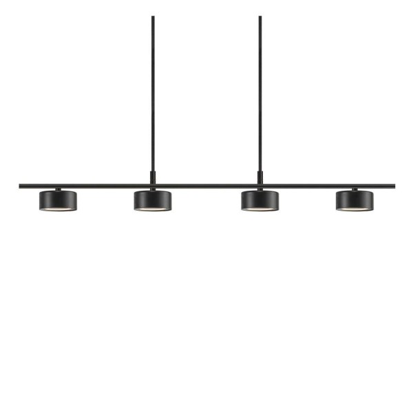 Czarna nowoczesna lampa sufitowa Clyde 4-głowicowa - Nordlux
