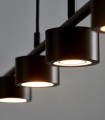 Czarna nowoczesna lampa sufitowa nad stół Clyde 4-głowicowa NORDLUX