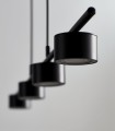 Czarna nowoczesna lampa sufitowa nad stół do kuchni Clyde 4-głowicowa NORDLUX