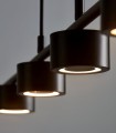 Czarna nowoczesna lampa sufitowa nad stół do jadalni Clyde 4-głowicowa NORDLUX