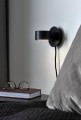 Czarny nowoczesny kinkiet lampa śćienna do sypialni Clyde NORDLUX