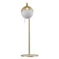 Złota lampa stołowa biurkowa Contina w kolorze mosiądzu NORDLUX