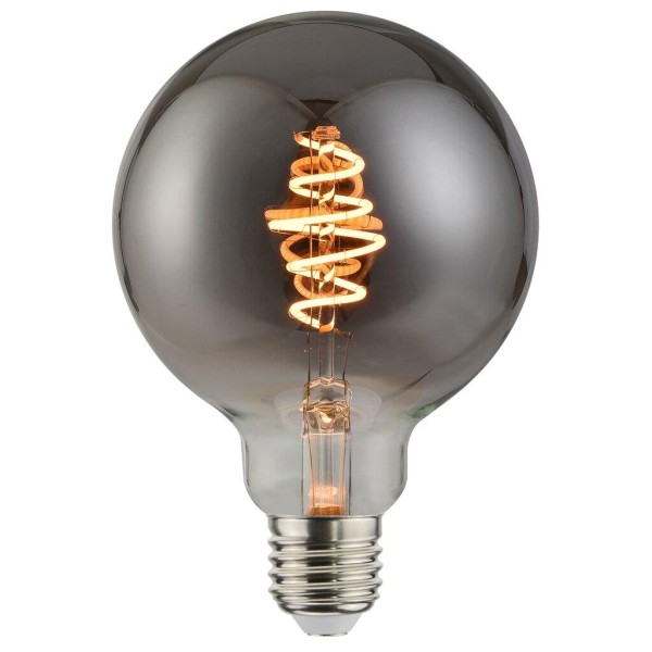 Żarówka ozdobna E27 5W 1800K ściemnialna G95 Deco Spiral dymione szkło - Nordlux