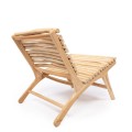 Drewniany fotel typu lounge Islander z drewna tekowego BAZAR BIZAR