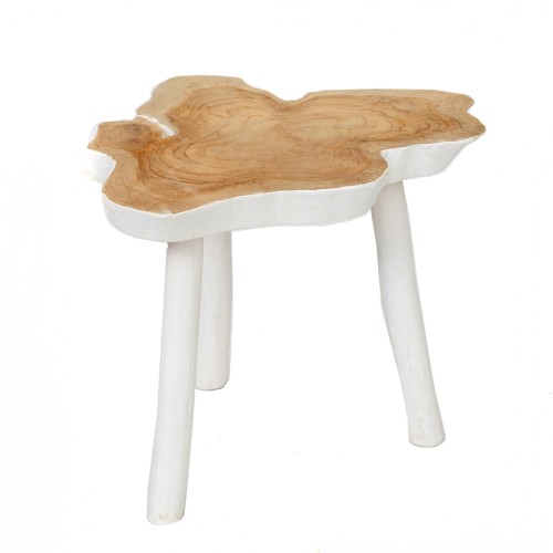 Stolik kawowy z plastra drewna Organic z drewna tekowego BAZAR BIZAR