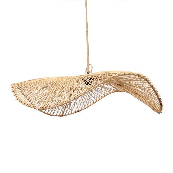 Abażur rattanowy do lampy wiszącej Chapeau, naturalny - Bazar Bizar