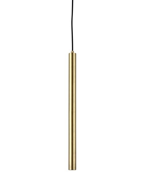 Mosiężna lampa wisząca tuba Pipe Two48 z mosiądzu NORR11