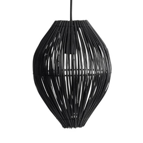 Lampa sufitowa Fishtrap czarna z bambusa MUUBS