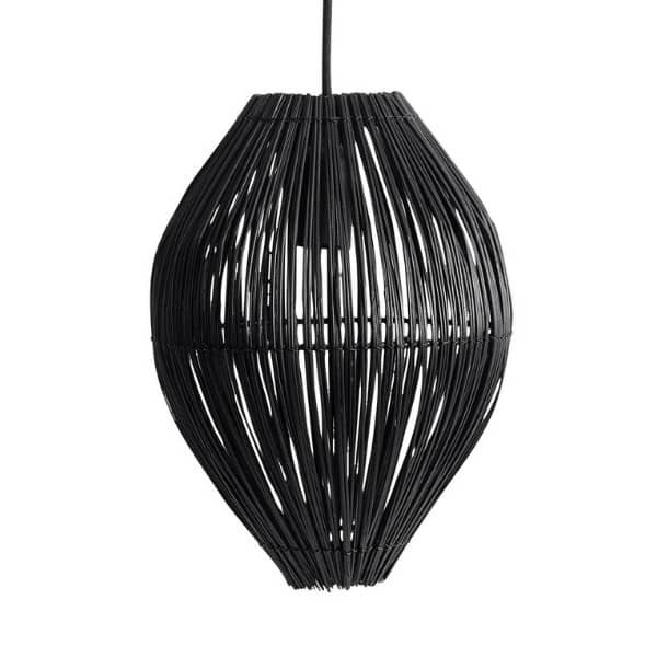 Lampa sufitowa Fishtrap czarna z bambusa - Muubs
